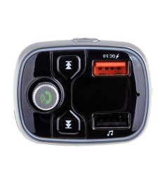 Borofone FM Transmitter BC32 + 2USB QC (Black)